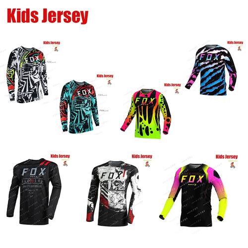 BAT FOX Kids MTB Shirts Downhill Jersey Motocross Mountain E