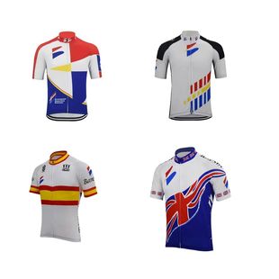 Camiseta de ciclismo Retro para hombre, camisa de manga cort