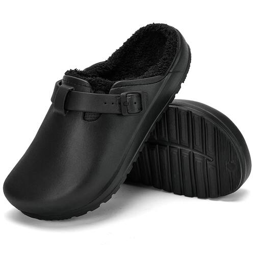 Womens Clogs Winter Mules Slip on Nurse Shoes Work Garden Sl