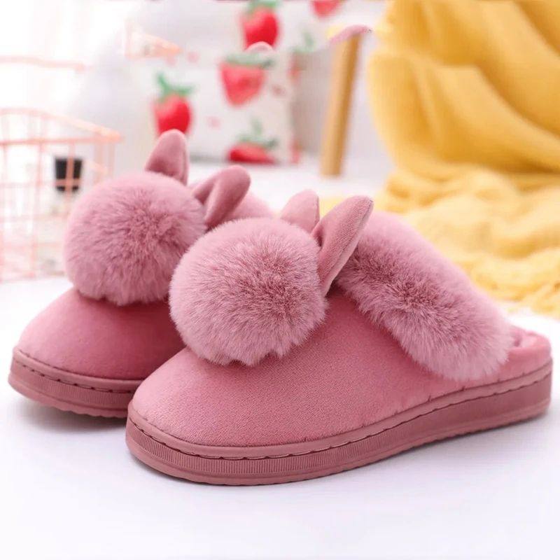 Winter Women Home Slippers Non-Slip Soft Warm House Shoes La