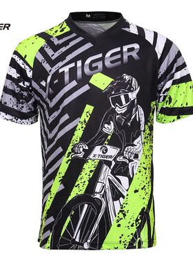 X-tiger-camisetas de ciclismo 100% poliéster, ropa de desce