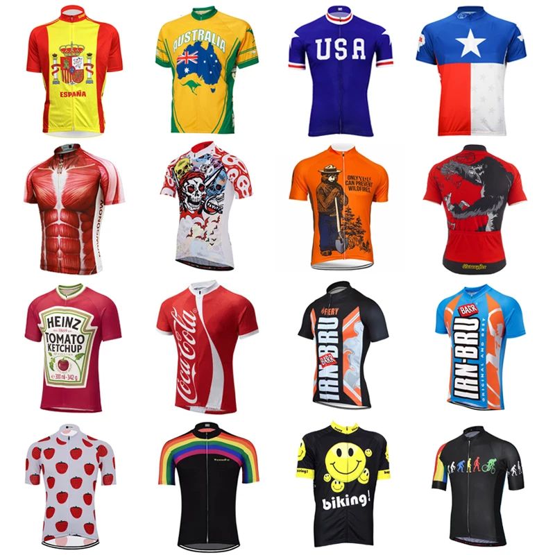 Camiseta de manga corta de ciclismo, 17 modelos, elección a
