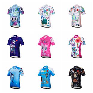 Camiseta manga cor ni?os camisa para ciclismo ni?as