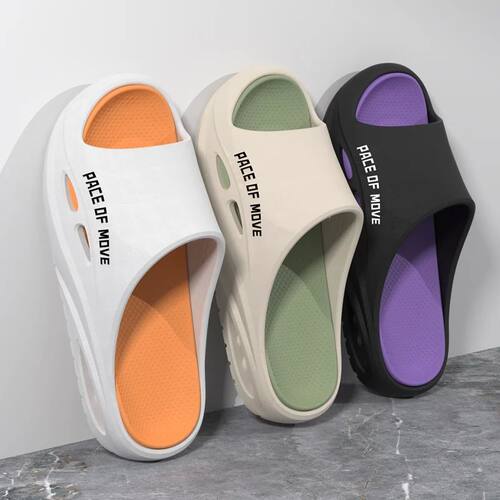 Couple Slippers Open Toe Cool Slippers Indoor Outdoor Walk S