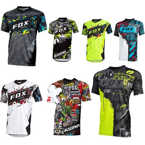 Men's Downhill Jerseys BAT FOX Mountain Bike T-Shirts MTB Je