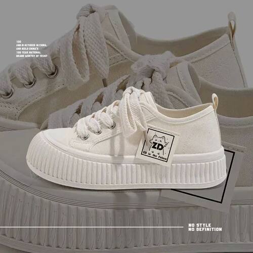Sneakers Women Shoes for Woman Thick Soled Canvas Shoes 2025