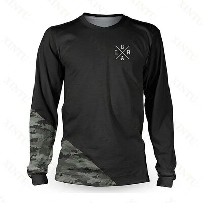 Camiseta holgada de manga larga para hombre, ropa deportiva