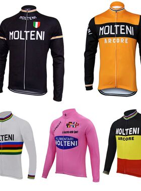 Molteni-jersey de Ciclismo de manga larga para hombre, ropa