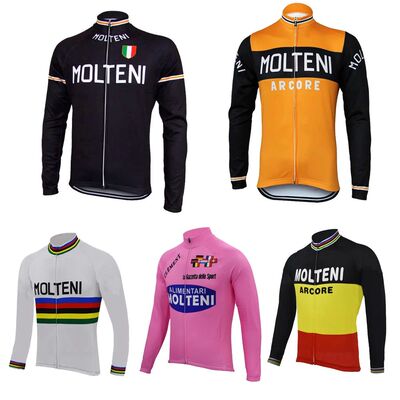 Molteni-jersey de Ciclismo de manga larga para hombre, ropa