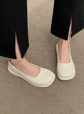 Ladies Shoes Slip on Round Toe Women Footwear Flat Black Lig