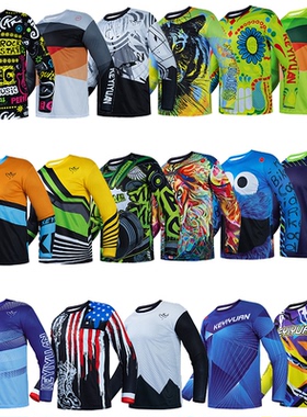 KEYIYUAN 2022 Long Sleeve Cycling Jersey Men Downhill T-shir