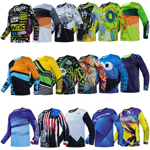 KEYIYUAN 2022 Long Sleeve Cycling Jersey Men Downhill T-shir