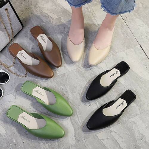 Fashion Women's Outdoor Flat Low-heeled Slip-on Lazy Sandals