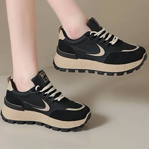 2025casual Shoes Fashion Round Toe Walking PU Leather Flat S
