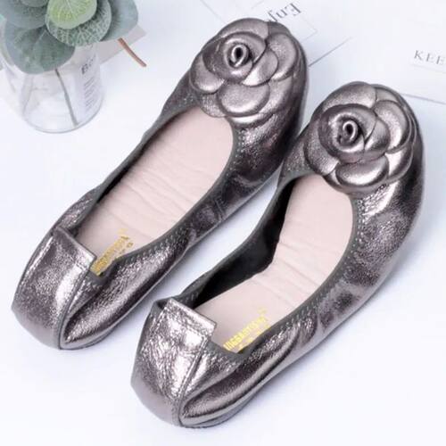 Womens Mother Woman Flats Shoes Loafers Genuine Leather Slip