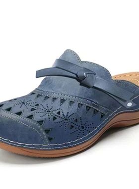 Women Orthopedic Hollow Carved Walking Sandals Slip-on Shoes