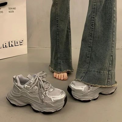 Chunky Platform Sneakers for Women Spring Fashion Thick Sole