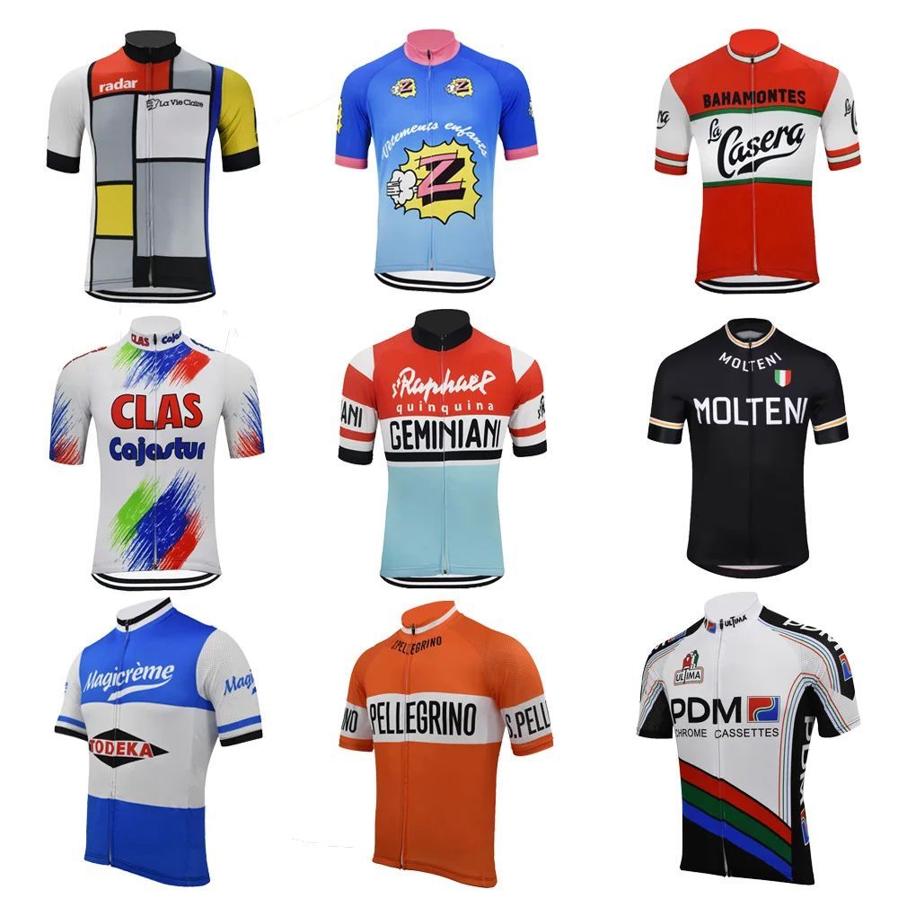 Men Cycling Jersey Retro Clothing Cycling Wear Racing Clothe