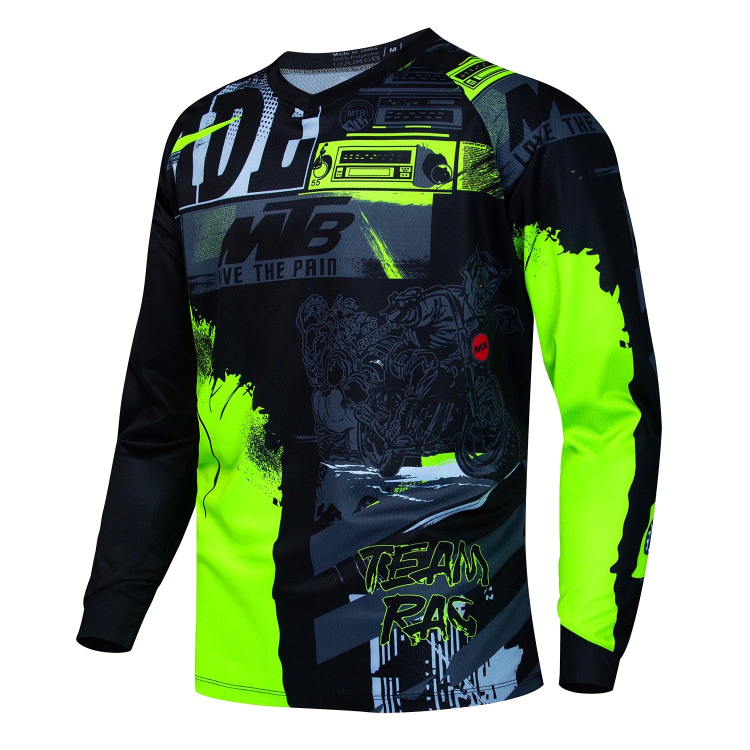 RAC TEAM-Camiseta para bicicleta de monta?a, Jersey para Mot