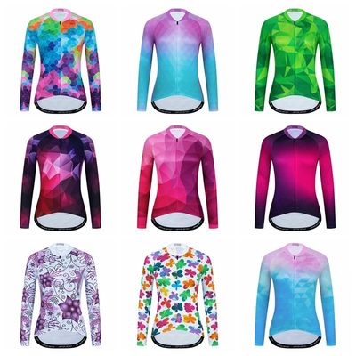 Camiseta de Ciclismo para mujer, Maillot de manga larga para