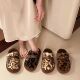 Outdoo Soled Women Garden Thick Print Winter Leopard Clogs