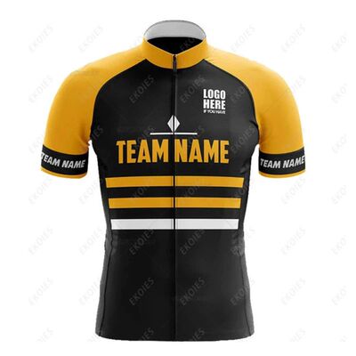 Camiseta de manga corta de ciclismo para hombre, camisa depo