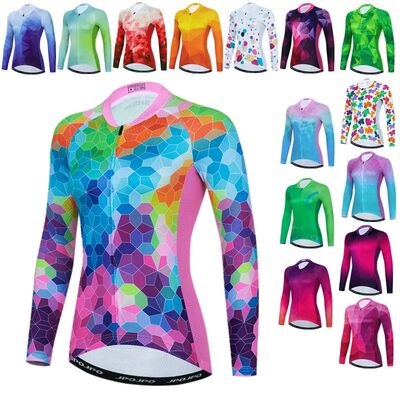 Camiseta de manga larga de ciclismo para mujer, ropa de Cicl