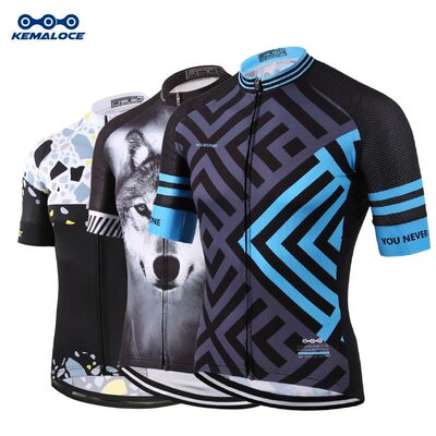 KEMALOCE-maillot de ciclismo transpirable para hombre, camis