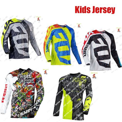 Kids Off Road Racing T-shirt BATFOX Downhill Jersey MTB Bike