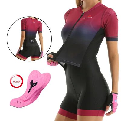 X-tiger-Mono de ciclismo para mujer, conjunto de Jersey cort
