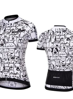 Camiseta de ciclismo para Mujer, Maillot con bolsillos trase