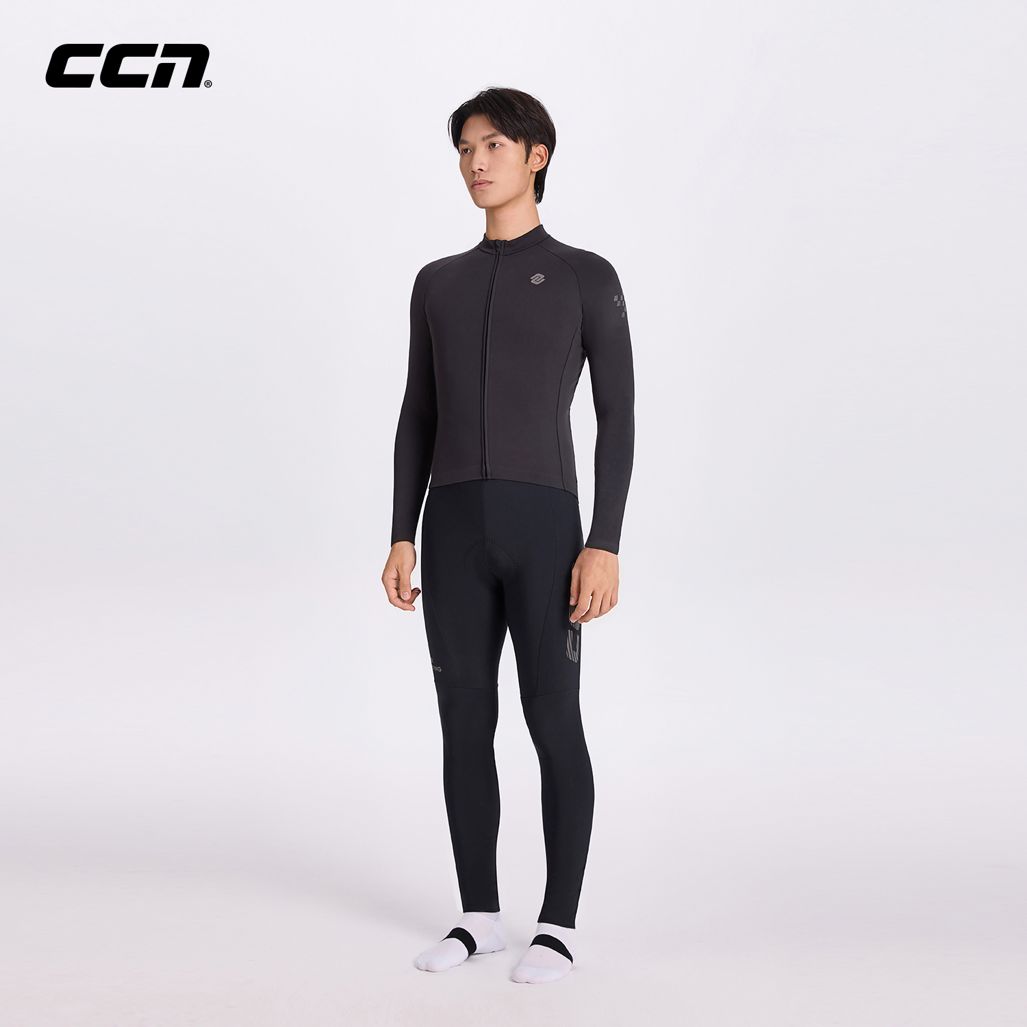 ccn秋冬季男新款抓绒骑行服套装