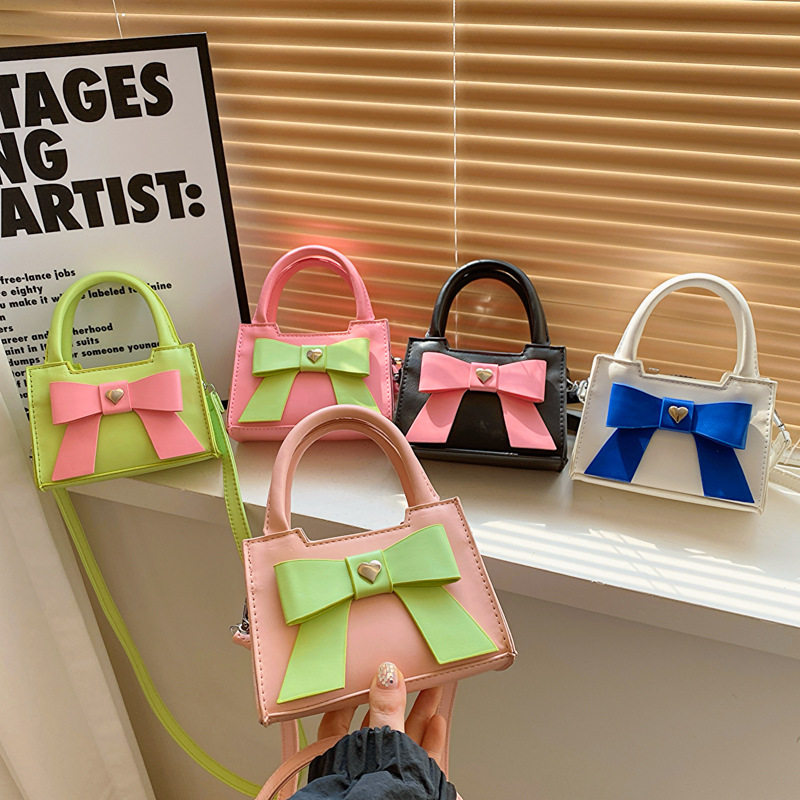 韩版时尚小香风男女童单肩包甜美蝴蝶结小孩斜挎包新款儿童包