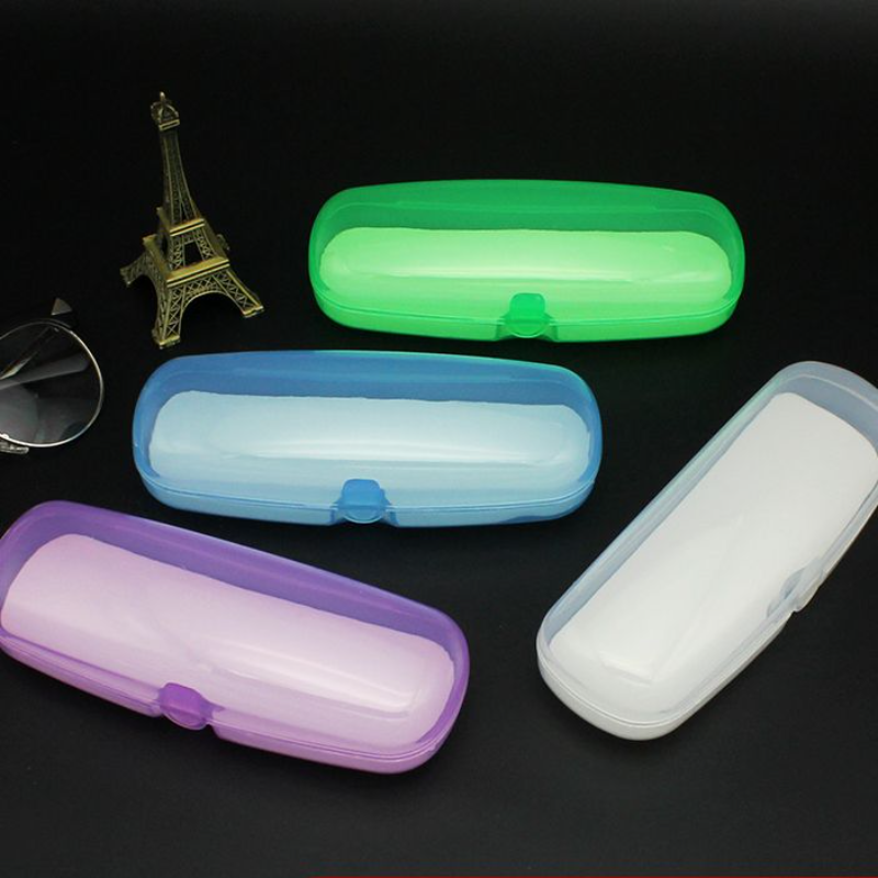 轻便简约塑料眼镜盒男女通用近视眼镜框架卡扣式耐摔收纳盒
