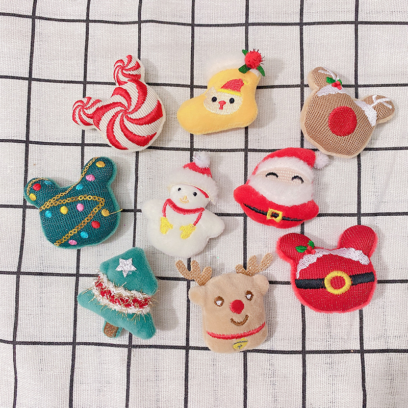 圣诞节DIY小公仔配件圣诞老人驯鹿雪人袜子手工套装