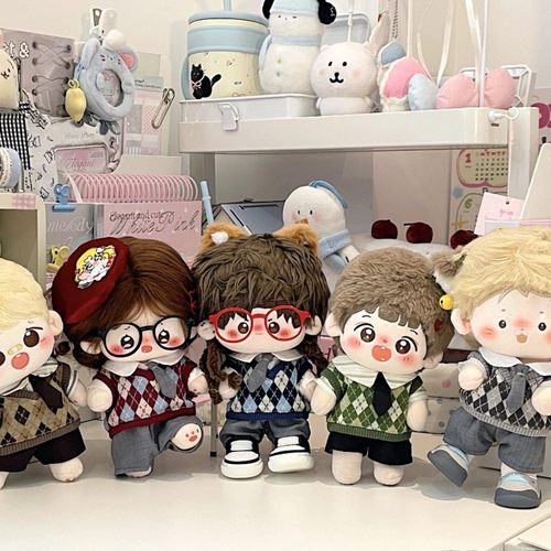 新疆西藏包邮七颗芝麻魔法学院10cm20cm玩偶棉花娃娃衣服无属性平