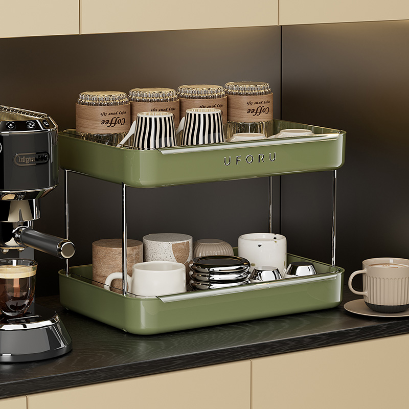 杯子收纳置物架家用双层沥水杯架