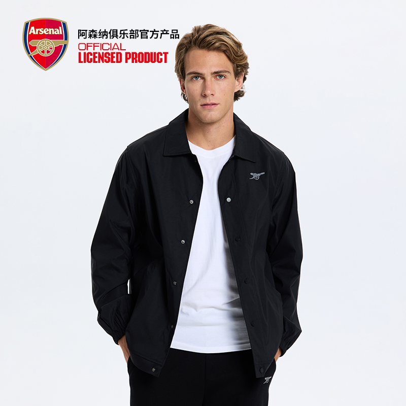 arsenal阿森纳官方旗舰店正品秋季黑色风衣夹克外套