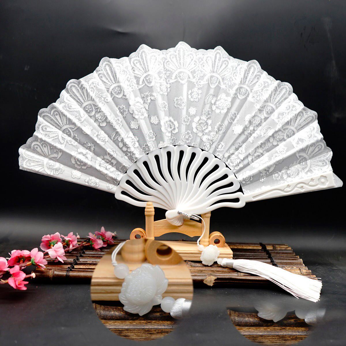 花城天官赐福百无禁忌扇子舞蹈扇古风流苏天官赐福折扇中国风配饰