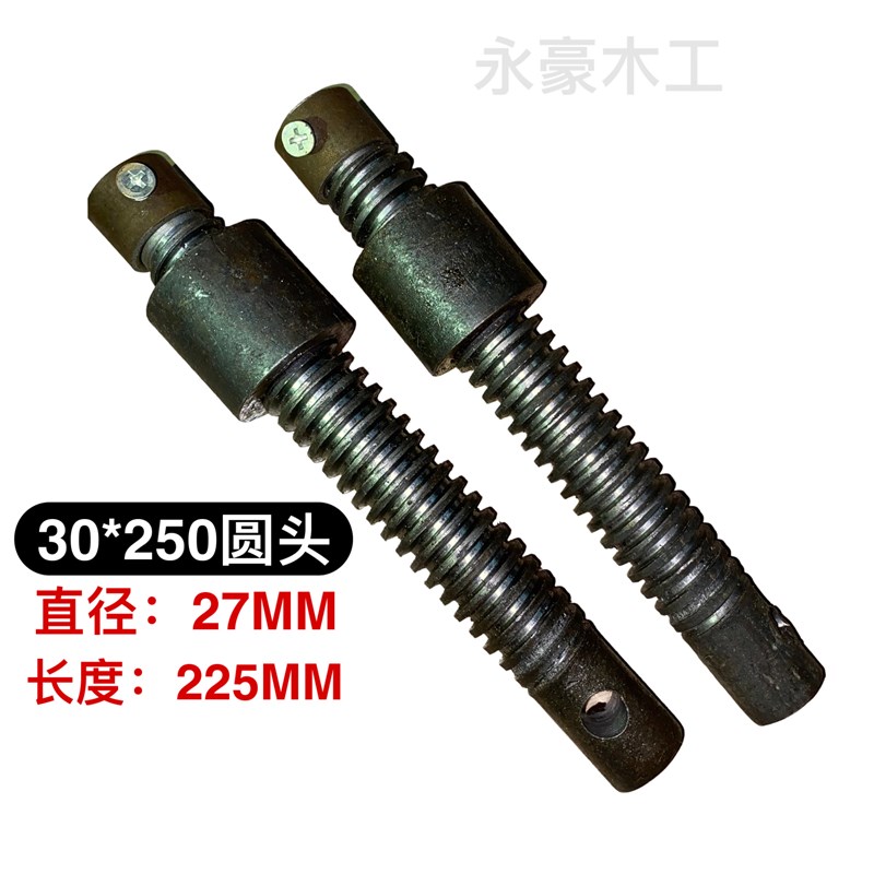 木工拼板夹丝杆六角头圆头焊接螺母紧固梯形螺丝杆夹具配件厂家