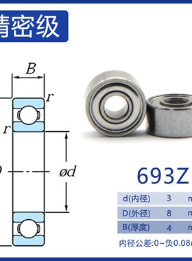 轴承 692 693 694 695 696 697 698 699 6900 6901 ZZ 2RS 高速
