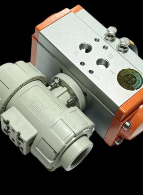 UPVC气动球阀塑料PPH活接电磁化工耐酸碱Q611-16Sdn50 pvc球阀