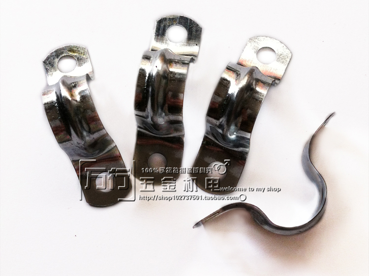 元宝卡穿线管卡固定管夹镀锌铁骑马卡管卡U型卡铁皮卡16-200加厚