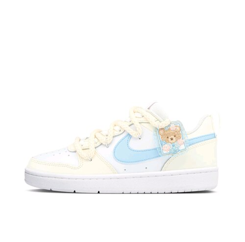 【定制球鞋】Nike Court Borough 小熊蛋挞 奶油黄色 BQ5448-100