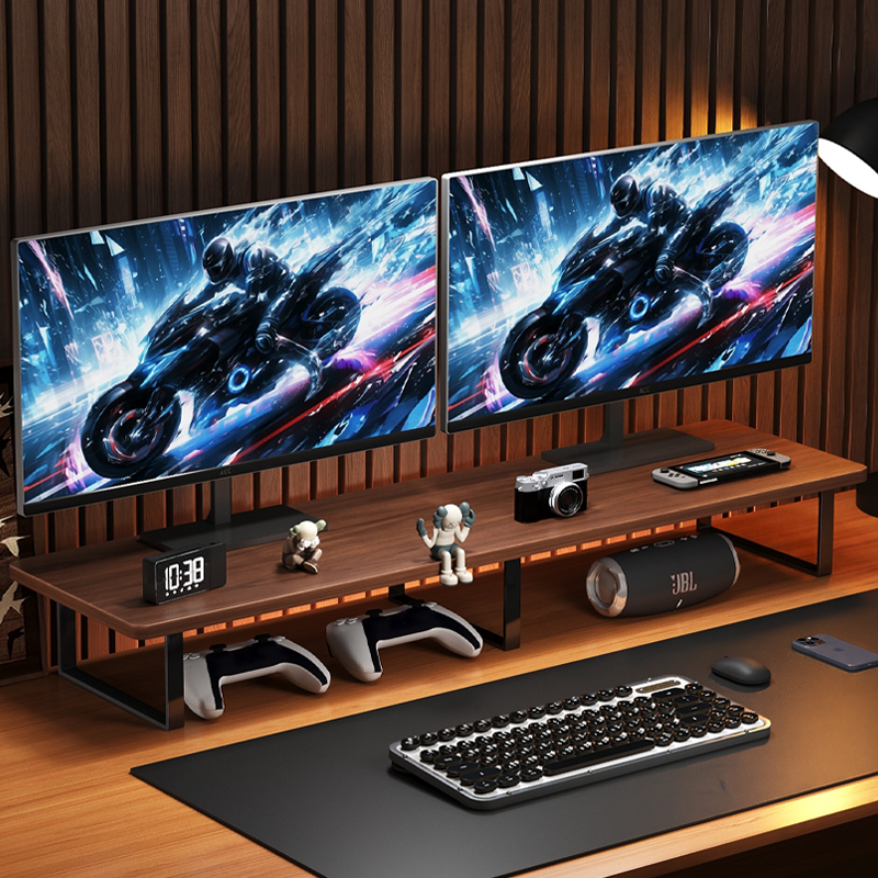 显示器增高架台式电脑增高架电竞房加长屏幕抬高底座办公桌桌面置