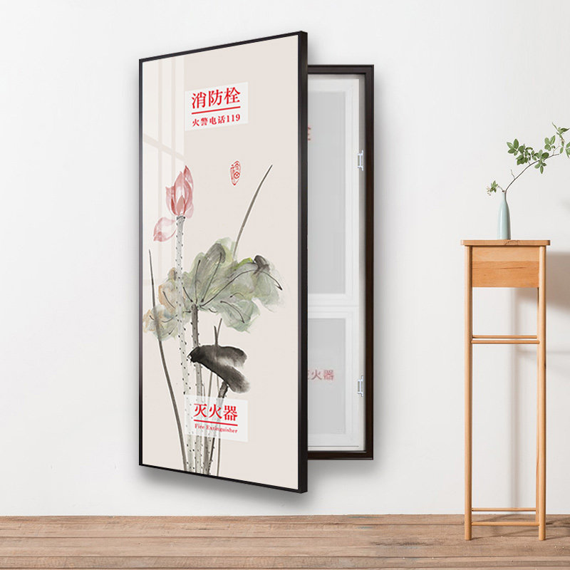 可定制铝合金画框中式电表箱消防栓装饰遮挡挂画消火栓装饰画壁画