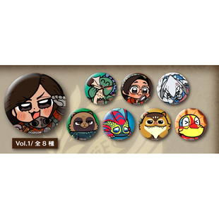 整盒贩卖 empty 吧唧徽章 第1弹 全8种 怪物猎人：荒野×大川bkub