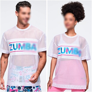 ZW现货新款健身瑜伽休闲舞蹈透气网布短袖上衣圆领透气网纱布1185