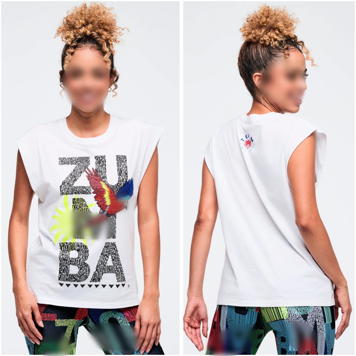 ZW尊舞蹈健身服运动舞蹈短袖休闲服上衣纯棉宽松棉无袖圆领衣1094