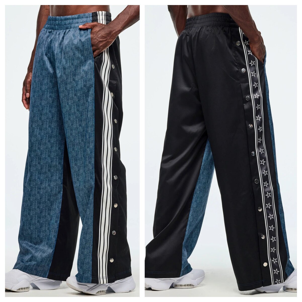 ZW经典款健身服瑜伽服休闲服舞蹈宽松高品质拼接阔腿裤宽松裤 694